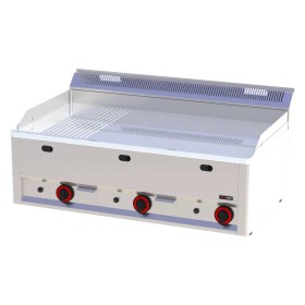 REDFOX - Plaque de cuisson 970x480 à gaz chromée combinée sans soubassement - FTHRC 90 GL