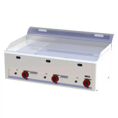 REDFOX - Plaque de cuisson 970x480 à gaz chromée combinée sans soubassement - FTHRC 90 GL