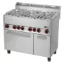 REDFOX - Fourneau combiné four à air chaud électrique GN 1/1 - 6x brûleur - SPT 90 GLS