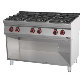 REDFOX - Fourneau à gaz 6x brûleur ECO soubassement - SPB 70/120 G