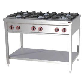 REDFOX - Fourneau à gaz 6x brûleur soubassement - SPF 120 G