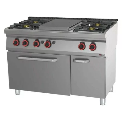 REDFOX - Fourneau coup de feu à gaz four à gaz statique GN 2/1 - 5x brûleur - STPT 70/120 21 G