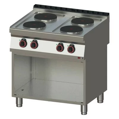 REDFOX - Fourneau électrique 4x feu soubassement 400 V - SP 70/80 E