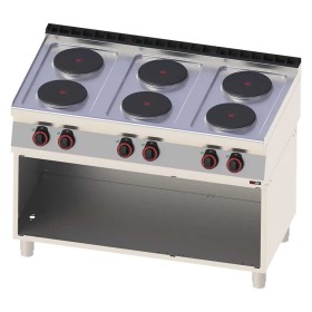 REDFOX - Fourneau électrique 6x feu soubassement 400 V - SP 70/120 E