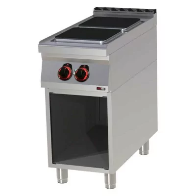 REDFOX - Fourneau électrique 2x feu soubassement 400 V - SPQ 90/40 E