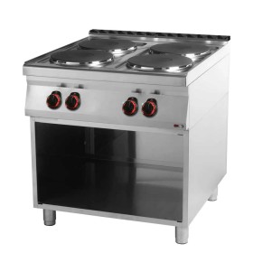 REDFOX - Fourneau électrique 4x feu soubassement 400 V - SP 90/80 E