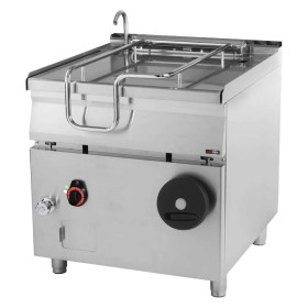 REDFOX - Sauteuse basculante manuelle électrique 80 L fond en inox - BR 90/80 E/N