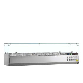 TEFCOLD - Vitrine réfrigérée à ingrédients 6 x GN 1/4 avec pare-haleine vitré