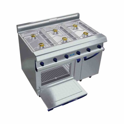 CAPIC - Fourneau 6 feux sur four à gaz - Largeur 1200 mm