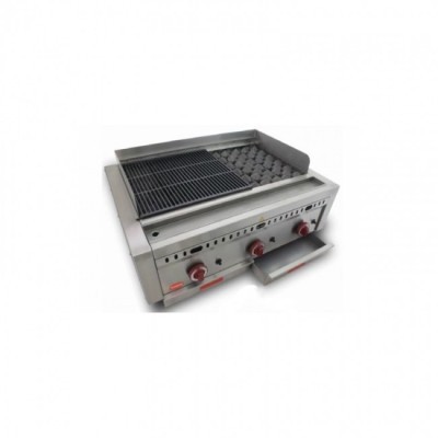 MIRROR - Grill barbecue à gaz - 735 x 425 mm - Viande et poisson