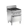 BARON - Fourneau - 4 feux vifs gaz sur four électrique - Chaleur ventilée - Gamme 650