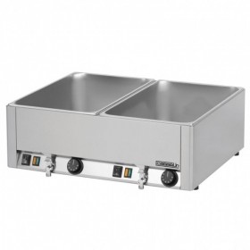 CASSELIN - Double bain-marie GN 1/1 avec 2 robinets de vidange