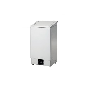 NAYATI - Poubelle inox fermée, ouverture par pédale 60 L