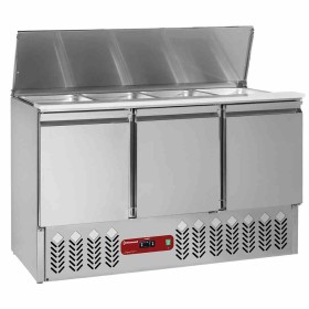 DIAMOND - Saladette réfrigérée 4 GN1/1 sur 3 portes GN1/1 - 380 Litres