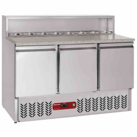 DIAMOND - Table réfrigérée-3 portes GN1/1-380 litres-dessus réfrigéré 8 x GN 1/6