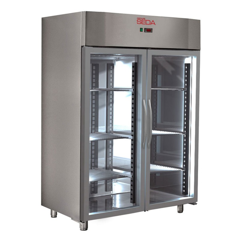 Armoire frigo inox de stockage 2 portes 1400 L