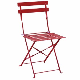 BOLERO - Lot de 2 chaises de terrasse en acier coloré
