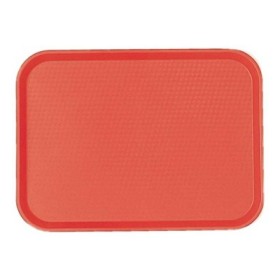 CAMBRO - Lot de 12 plateaux polypropylène à rebord élevé 457 x 355 Rouge