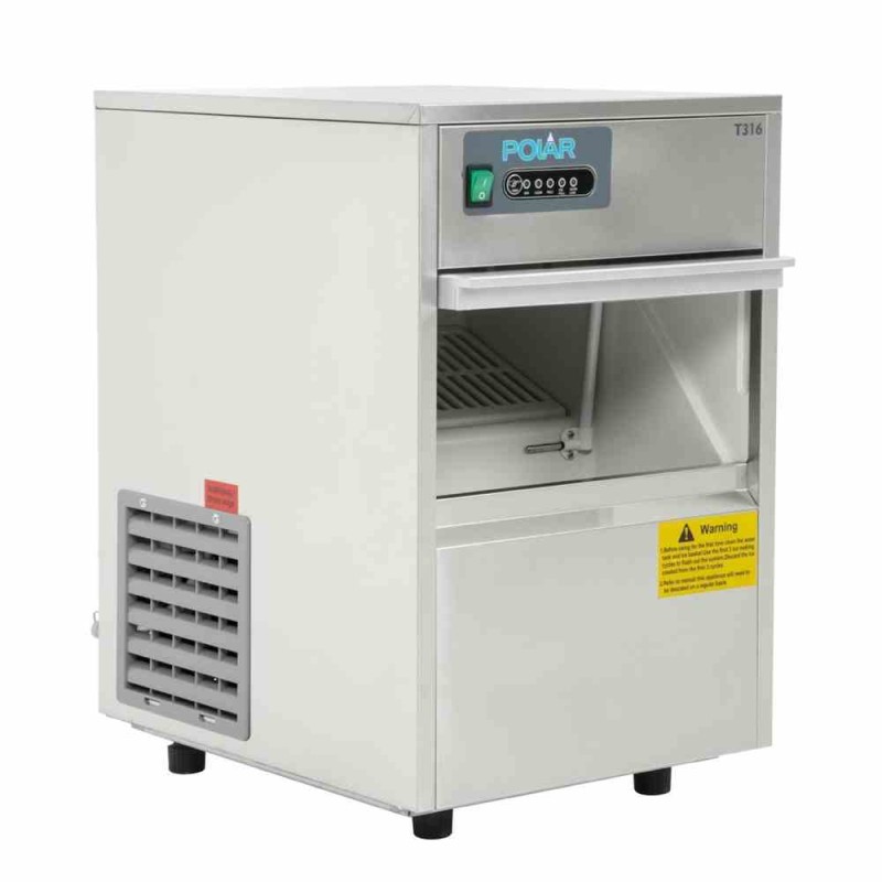 Pccn861 - machine à glaçons de comptoir - appareil à glace pilée - 52kg -  570x600x680mm - 230v, ProChef