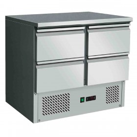 L2G - Table réfrigérée dessus inox 4 tiroirs GN 1/1 - 220 L
