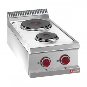 DIAMOND - Cuisinière électrique 2 plaques rondes - Top