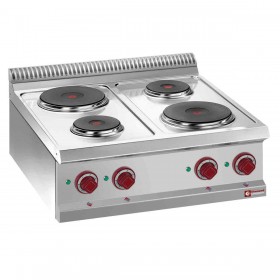 DIAMOND - Cuisinière électrique 4 plaques rondes - Top