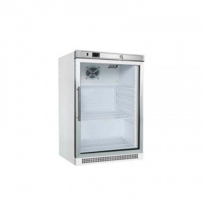 FURNOTEL - Armoire froide laquée blanche 200 L, 1 porte vitrée