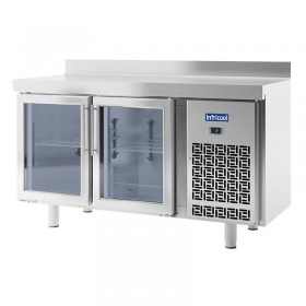 INFRICOOL - Table réfrigérée 2 portes vitrées GN 1/1 - Prof. 700 mm
