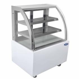 ATOSA - Vitrine semi-bombée avec service arrière blanche 180 L