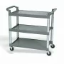 L2G - Chariot de service 3 niveaux en polypropylène supports en aluminium charge 150 kg