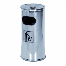 L2G - Corbeille à déchets avec cendrier inox