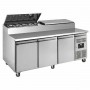 L2G - Table réfrigérée à sandwiches 3 portes 580 L, 10 bacs GN 1/3