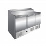 FURNOTEL - Table réfrigérée de préparation inox, 3 portes GN 1/1
