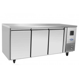 ATOSA - Table réfrigérée centrale 3 portes pleines, P 600 mm