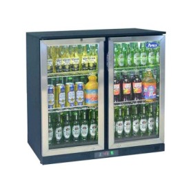 ATOSA - Arrière bar réfrigéré en inox 2 portes battantes