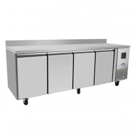 ATOSA - Table réfrigérée négative GN 1/1 4 portes 560 L avec dosseret