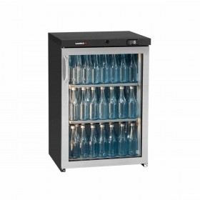 GAMKO - Arrière bar réfrigéré inox 150 L 1 porte vitrée charnières droite