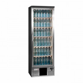 GAMKO - Armoire froide à boissons inox 1 porte vitrée charnières droite 300 L