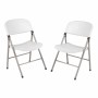 BOLERO - Lot de 2 chaises pliantes blanches