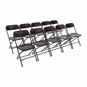 BOLERO - Chaises pliantes noires (lot de 10)