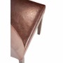 BOLERO - Chaise dossier haut en simili cuir marron foncé patiné x2