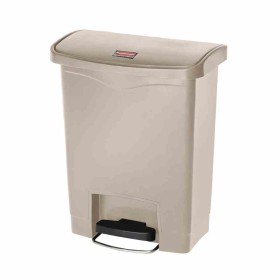 RUBBERMAID - Poubelle à pédale frontale Slim Jim beige 30L