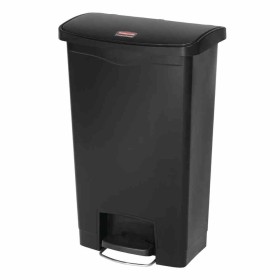 RUBBERMAID - Poubelle à pédale frontale Slim Jim noire 50L