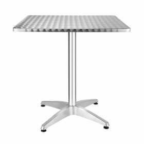 BOLERO - Table bistro carrée acier inoxydable 700mm