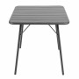 BOLERO - Table à lattes carrée en acier 700mm grise