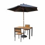 BOLERO - Table rectangulaire en acier et acacia 120 cm