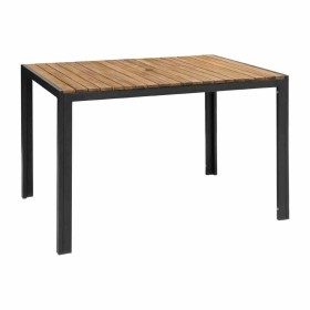 BOLERO - Table rectangulaire en acier et acacia 120 cm