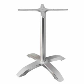 BOLERO - Pied de table base 4 branches aluminium brossé