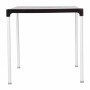 BOLERO - Table carrée avec pieds aluminium noire 750mm