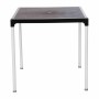 BOLERO - Table carrée avec pieds aluminium noire 750mm